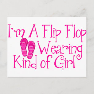 Flip FLop Wearing Soort Girl Briefkaart