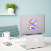 Flip floppin' personalized sticker (Laptop op bureau)