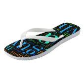 Flip Flops Aangepaste Herhaalde Naam Ontwerp (Schuin)
