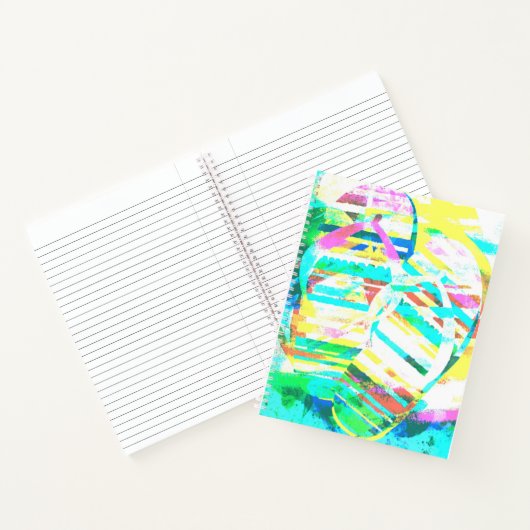 Flip flops abstract notitieboek (Binnen)