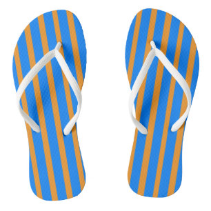 Flip Flops Blauw & Oranje Streep