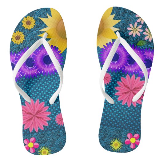 Flip Flops Bloemenprint (Voetbed)