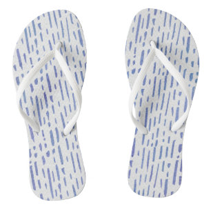 Flip Flops - Blue Stripe Pattern