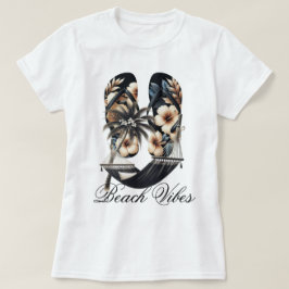 Flip Flops en Hangmatten Strandstemming T-shirt