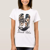 Flip Flops en Hangmatten Strandstemming T-shirt (Voorkant)