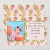 Flip Flops en Lemonade Foto Bedankkaart (Voorkant / Achterkant)