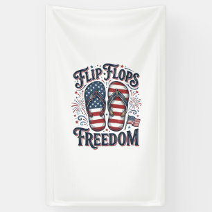 Flip Flops Freedom Patriottische Zomer T-Shirt Ont Spandoek