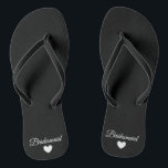Flip-Flops - Hart Bruidsmeisje Teenslippers<br><div class="desc">Flip Flops voor de bruid om te dragen op of na hun trouwdag! Eenvoudig aanpasbaar, verander de kleuren van de bandjes, zoolkleur, voeg tekst of andere afbeeldingen toe!</div>