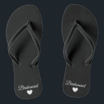 Flip-Flops - Hart Bruidsmeisje Teenslippers<br><div class="desc">Flip Flops voor de bruid om te dragen op of na hun trouwdag! Eenvoudig aanpasbaar,  verander de kleuren van de bandjes,  zoolkleur,  voeg tekst of andere afbeeldingen toe!</div>