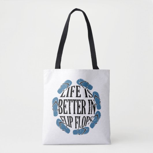Flip Flops - Leven In Flip Flops Tote Bag (Voorkant)