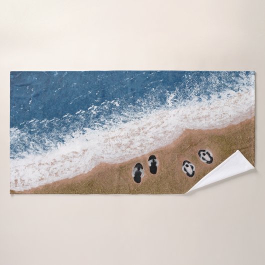 Flip Flops op het Strand Zand Bad Handdoek (Badhanddoek)