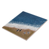Flip Flops op het Strand Zand Tegeltje (Zijkant)