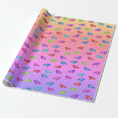 Flip-flops op regenboogstippen cadeaupapier (Uitgerold)