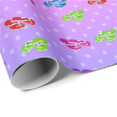 Flip-flops op regenboogstippen cadeaupapier (Rol Hoek)