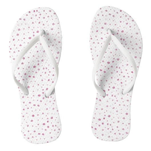 Flip Flops - Pink Dots Pattern (Voetbed)