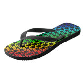 Flip Flops - Regenboogpatroon in Loodglas (Schuin)