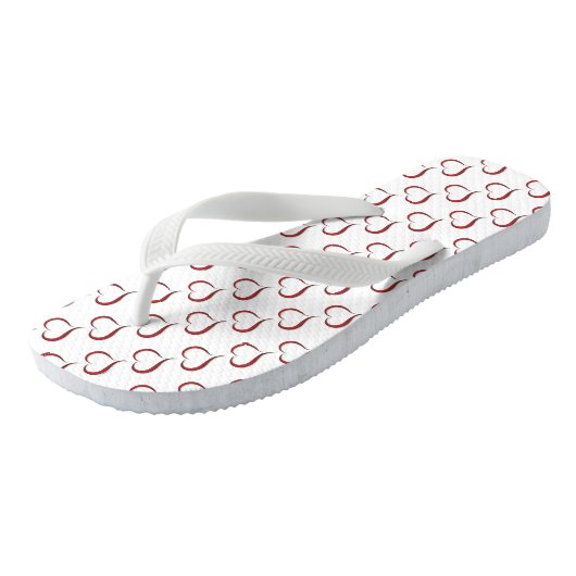 Flip Flops/Rode Harten Teenslippers (Schuin)