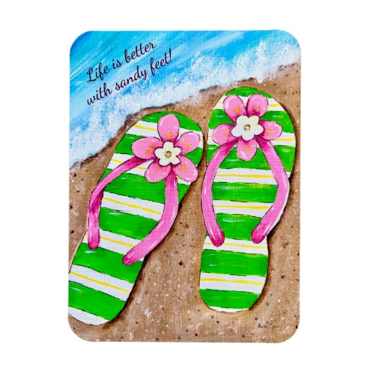 Flip Flops schilderen magneet (Verticaal)