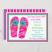 Flip Flops Verjaardagsuitnodigingen Kaart (Voorkant / Achterkant)