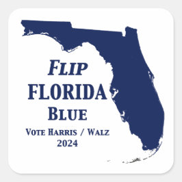 Flip Florida Blue in 2024 Square Sticker