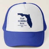 Flip Florida Blue in 2024 Square Sticker Trucker Pet (Voorkant)