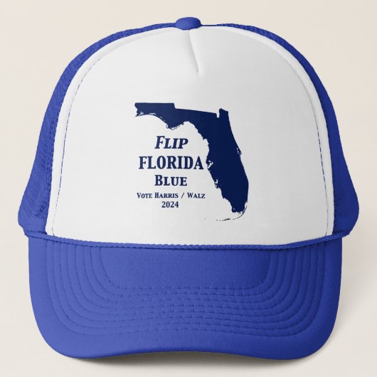 Flip Florida Blue in 2024 Square Sticker Trucker Pet (Voorkant)