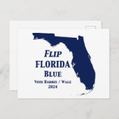 Flip Florida Blue voor 2024 Briefkaart (Voorkant / Achterkant)