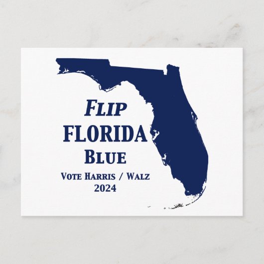 Flip Florida Blue voor 2024 Briefkaart (Voorkant)