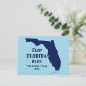 Flip Florida Blue voor 2024 Briefkaart (Staand voorkant)