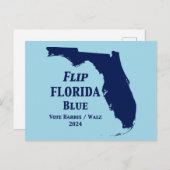 Flip Florida Blue voor 2024 Briefkaart (Voorkant / Achterkant)