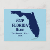 Flip Florida Blue voor 2024 Briefkaart (Voorkant)