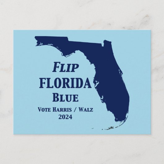 Flip Florida Blue voor 2024 Briefkaart (Voorkant)