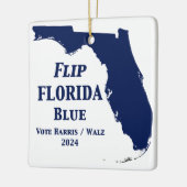Flip Florida Blue voor 2024 Keramisch Ornament (Links)