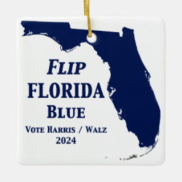 Flip Florida Blue voor 2024 Keramisch Ornament