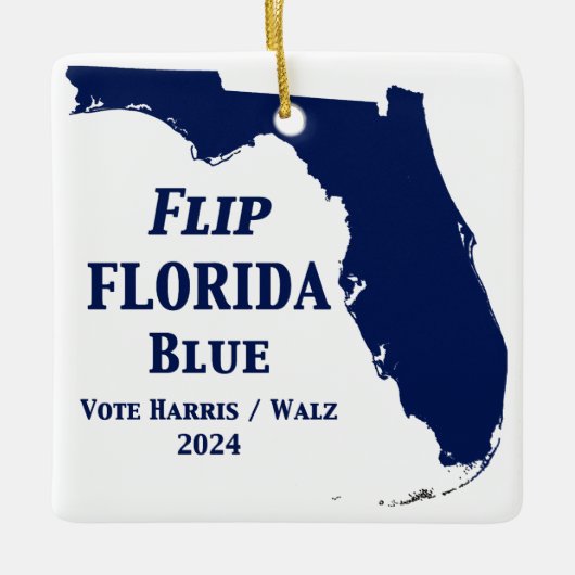 Flip Florida Blue voor 2024 Keramisch Ornament (Voorkant)