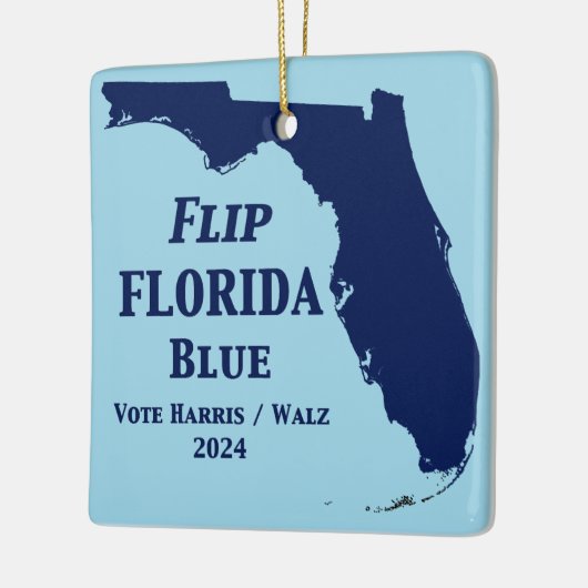 Flip Florida Blue voor 2024 Keramisch Ornament (Links)