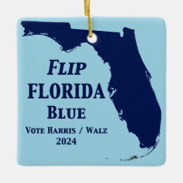 Flip Florida Blue voor 2024 Keramisch Ornament