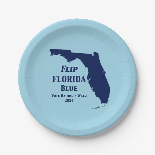 Flip Florida Blue voor 2024 Papieren Bordje (Voorkant)