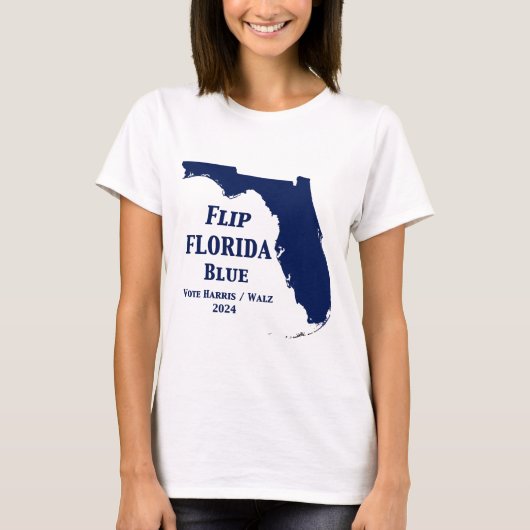 Flip Florida Blue voor 2024 T-shirt (Voorkant)