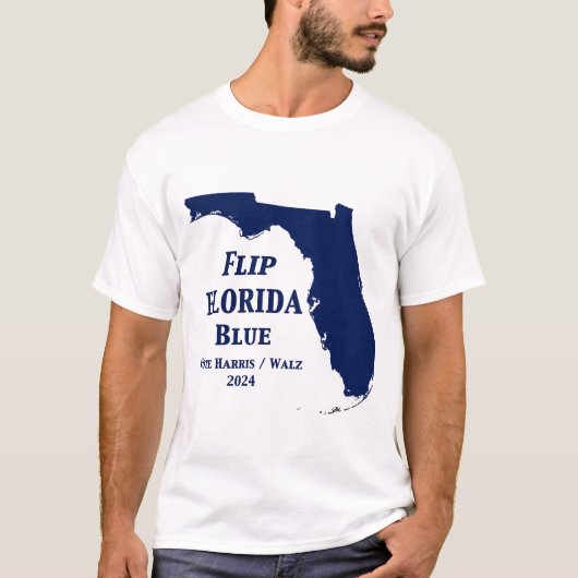 Flip Florida Blue voor 2024 T-shirt (Voorkant)