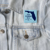 Flip Florida Blue voor 2024 Vierkante Button 5,1 Cm (In situ)