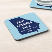 Flip Georgia Blue voor 2024 Bier Onderzetter (Linkerzijde)