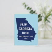 Flip Georgia Blue voor 2024 Briefkaart (Staand voorkant)