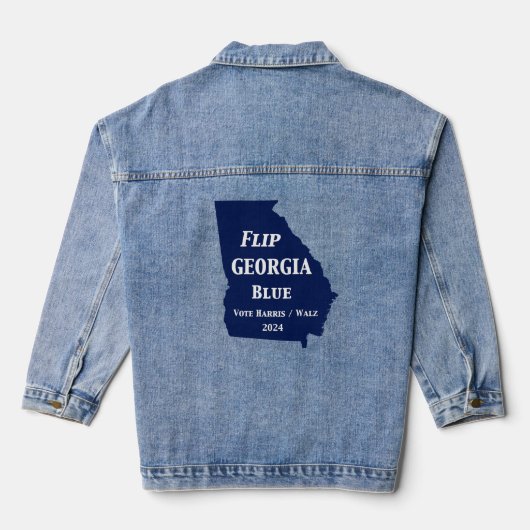 Flip Georgia Blue voor 2024 Denim Jacket (Achterkant)