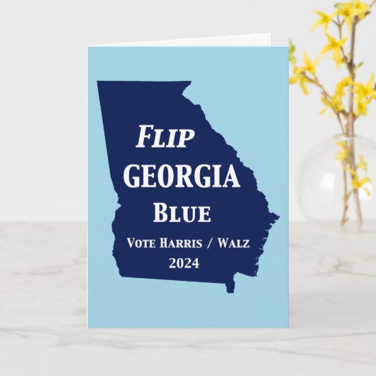 Flip Georgia Blue voor 2024 Kaart (Gele Bloem)