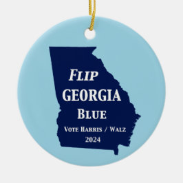 Flip Georgia Blue voor 2024 Keramisch Ornament