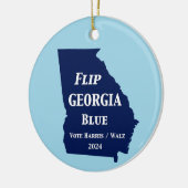 Flip Georgia Blue voor 2024 Keramisch Ornament (Links)
