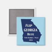 Flip Georgia Blue voor 2024 Magneet (Voorkant / Achterkant)