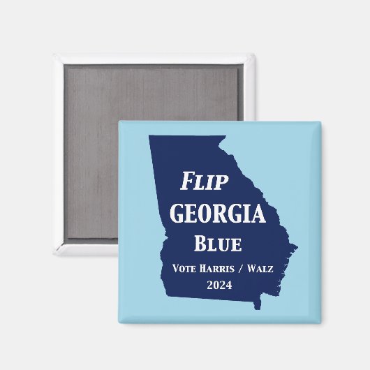 Flip Georgia Blue voor 2024 Magneet (Voorkant / Achterkant)