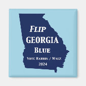 Flip Georgia Blue voor 2024 Magneet (Voorkant)